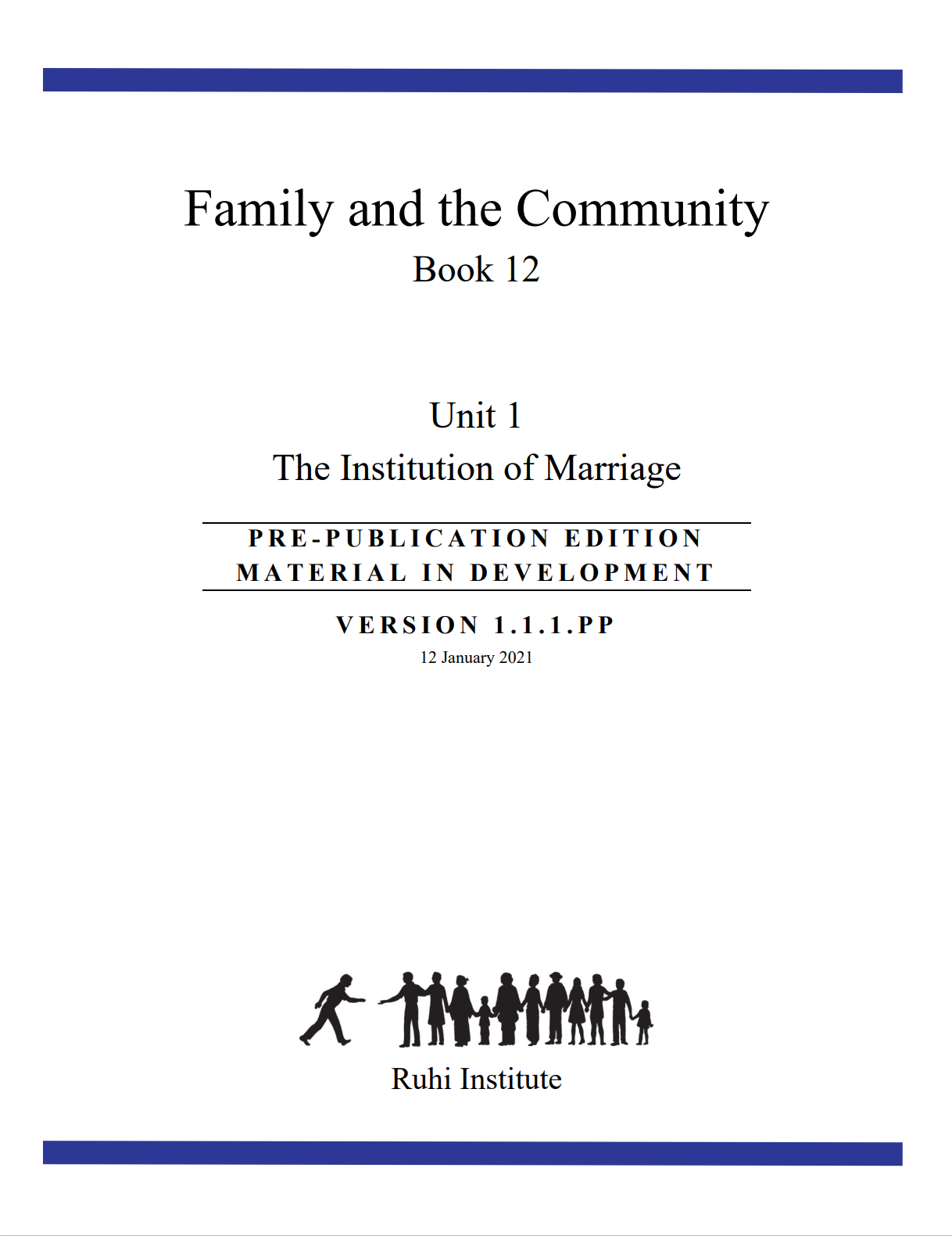 Book 12: Family and the Community