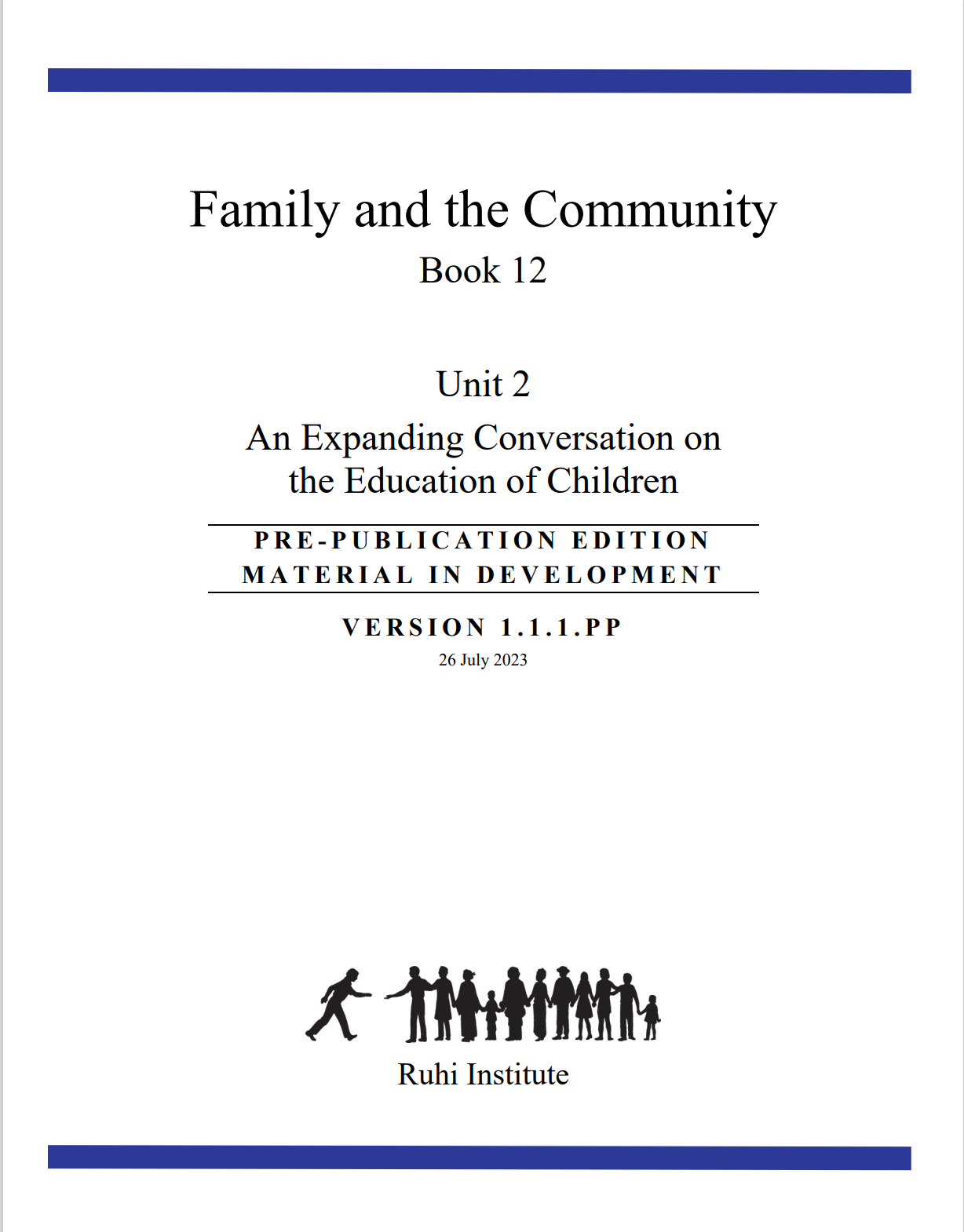 Book 12: Family and the Community