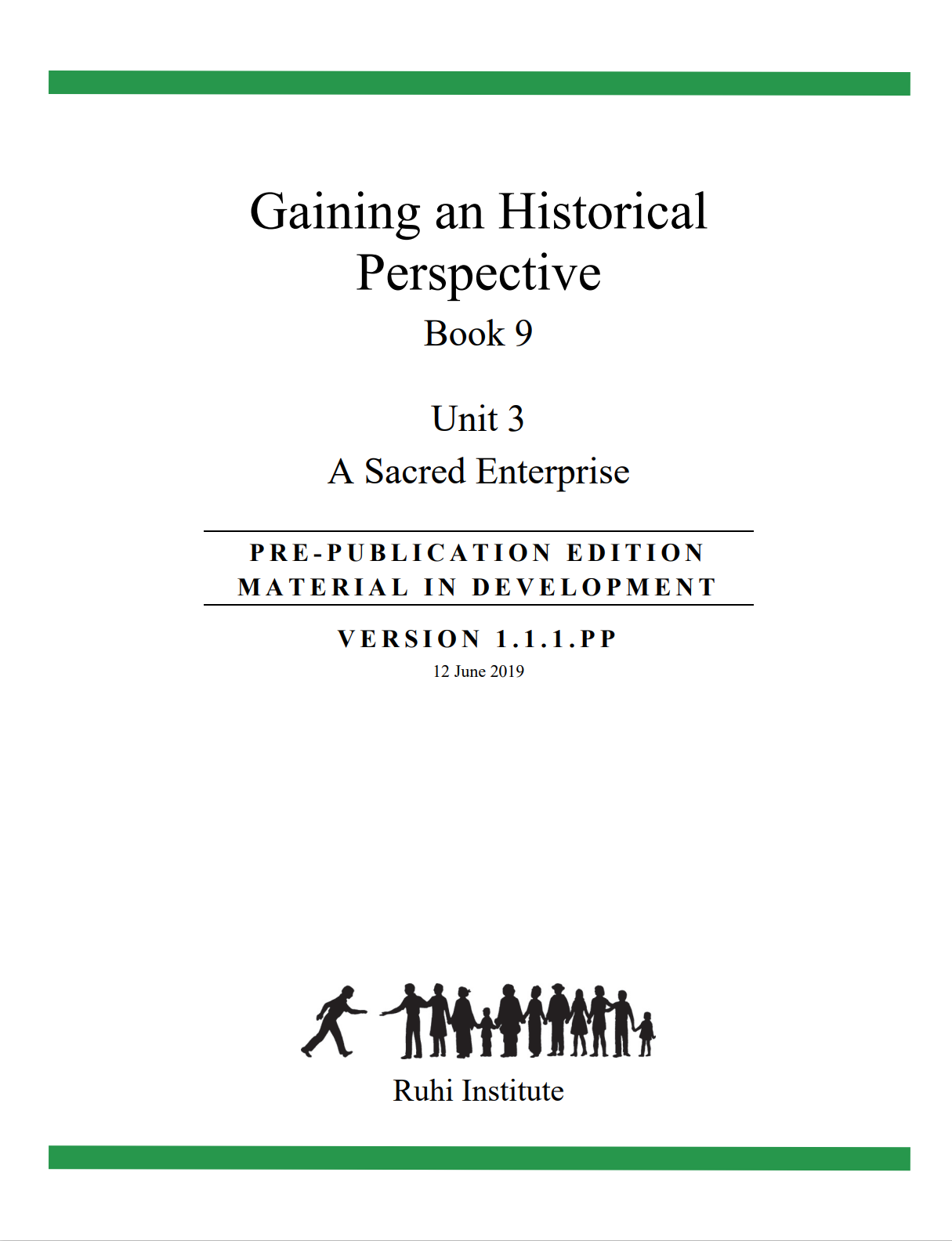 Book 9: Gaining an Historical Perspective