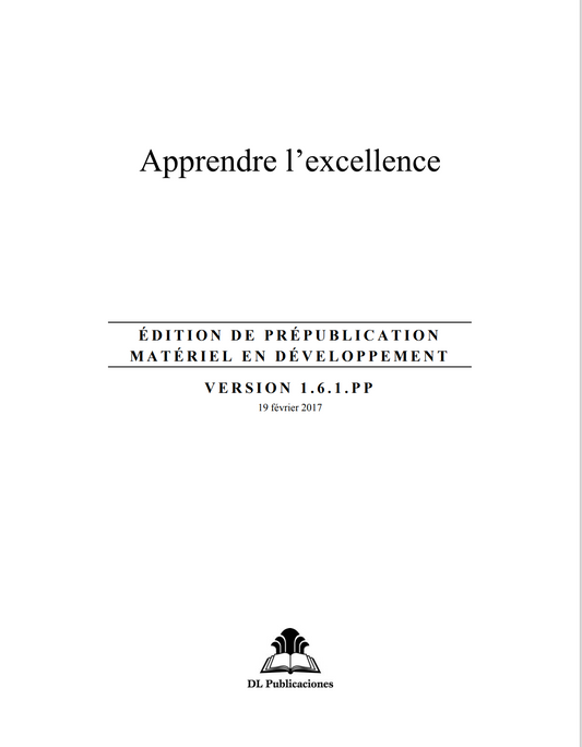 Apprendre l'excellence